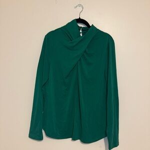 Adrianna Papell | Emerald Green Long Sleeve Blouse